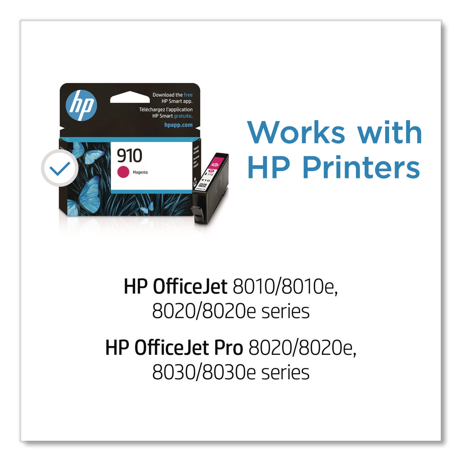 HP 910 (3YL59AN) Original Standard Yield Inkjet Ink Cartridge - Magenta - 1 Each - 315 Pages
