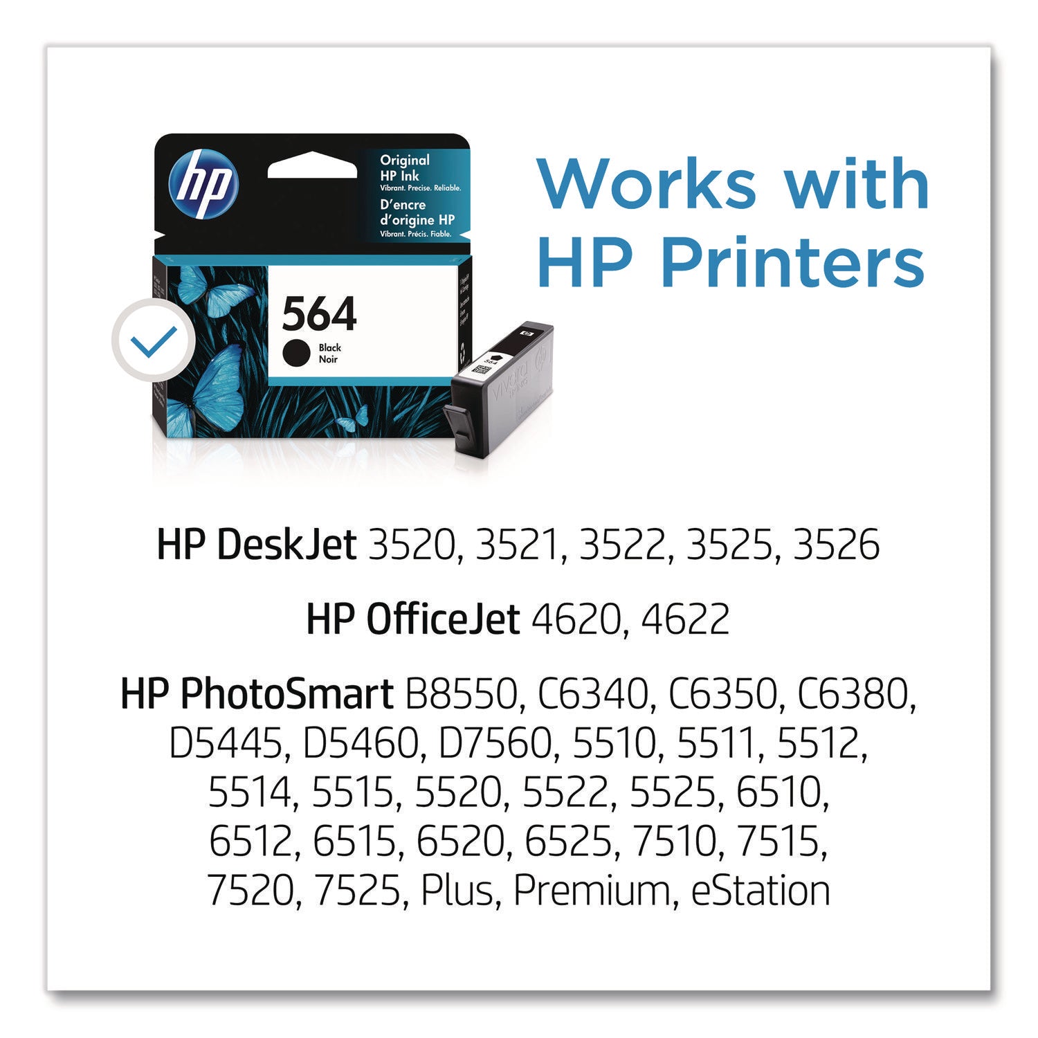 HP 564, (CB316WN) Black Original Ink Cartridge
