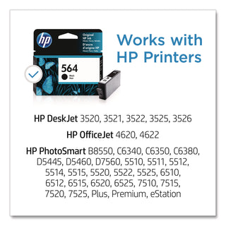 HP 564, (CB316WN) Black Original Ink Cartridge