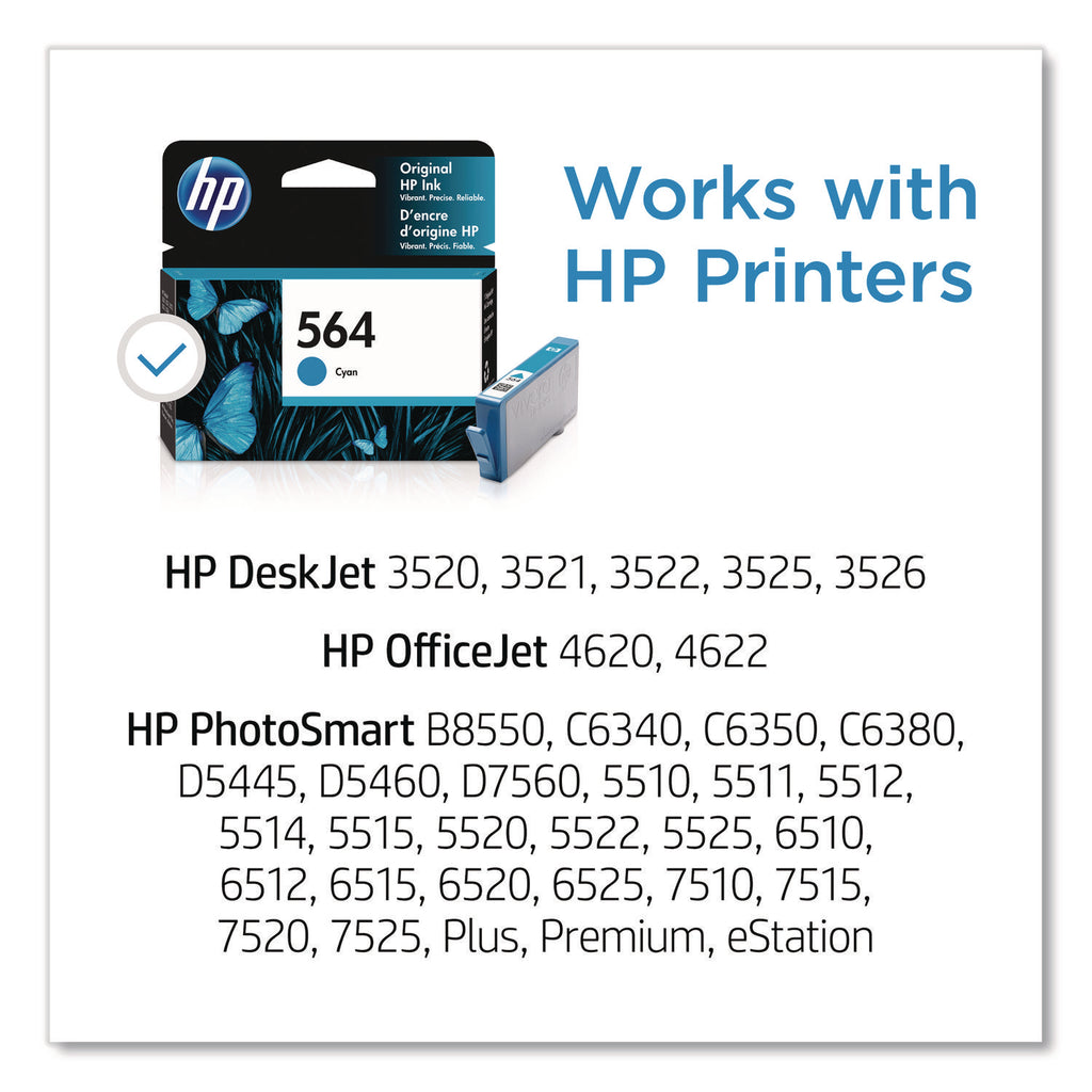 HP 564, (CB318WN) Cyan Original Ink Cartridge