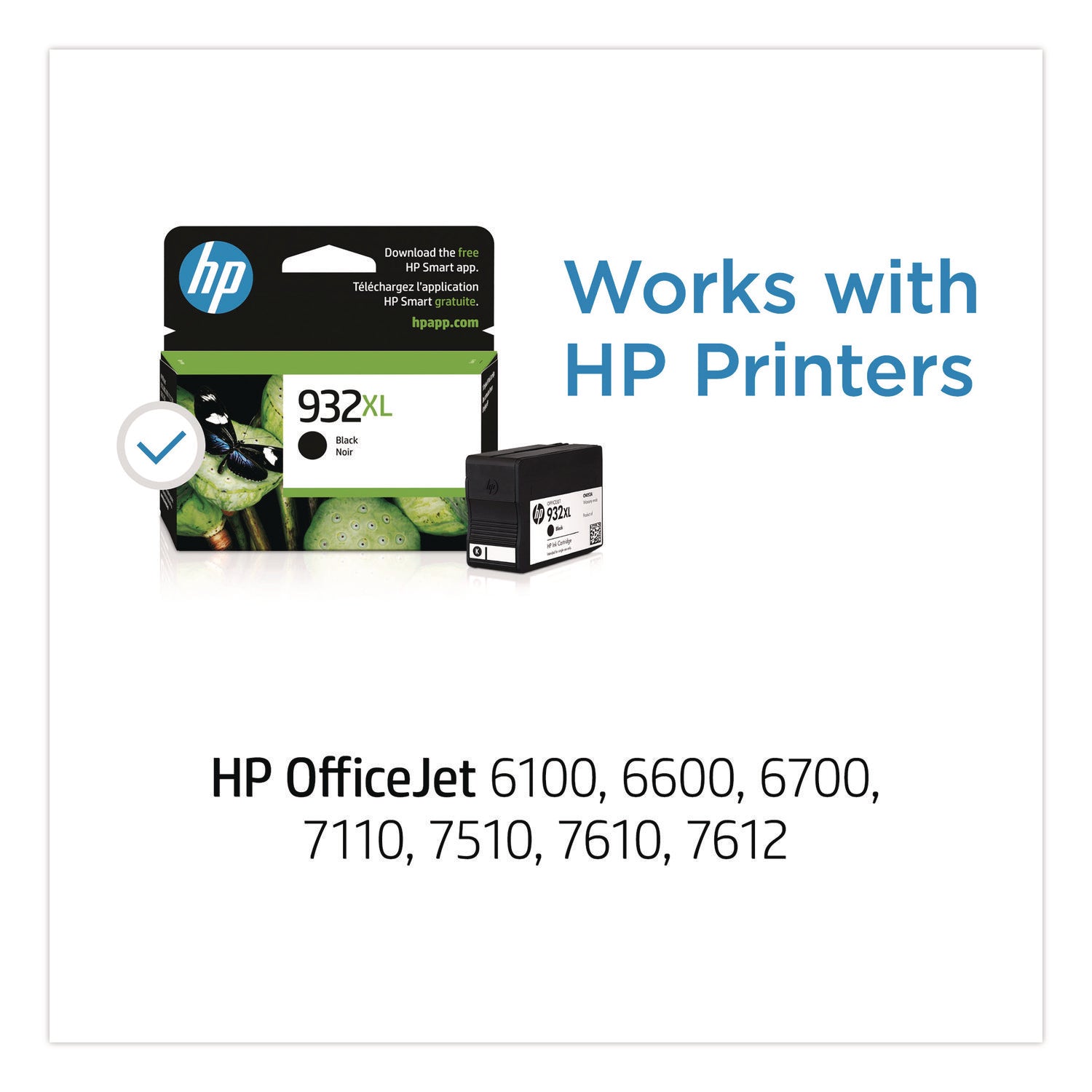HP 932XL, (CN053AN) High-Yield Black Original Ink Cartridge