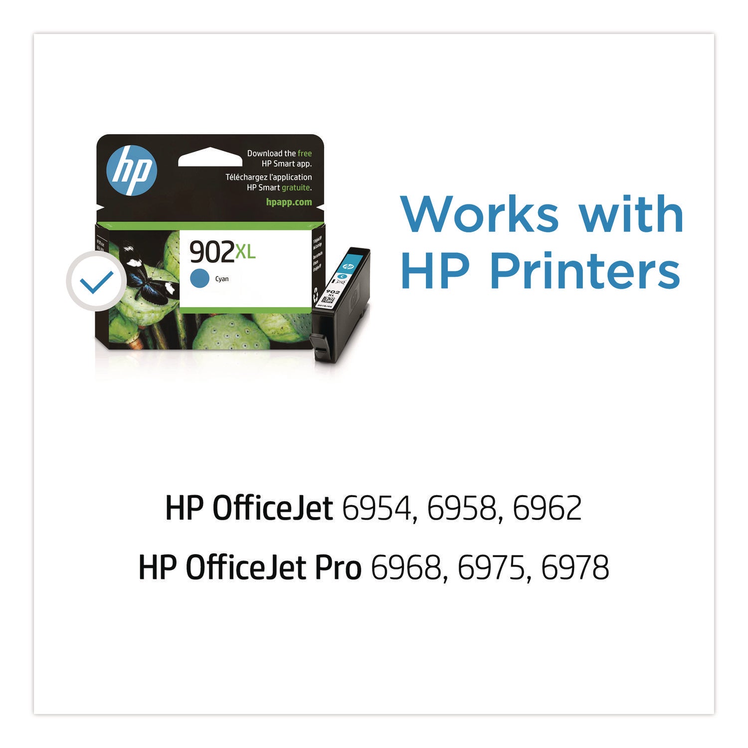 HP 902XL, (T6M02AN) High-Yield Cyan Original Ink Cartridge