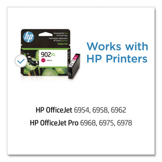 HP 902XL, (T6M06AN) High-Yield Magenta Original Ink Cartridge