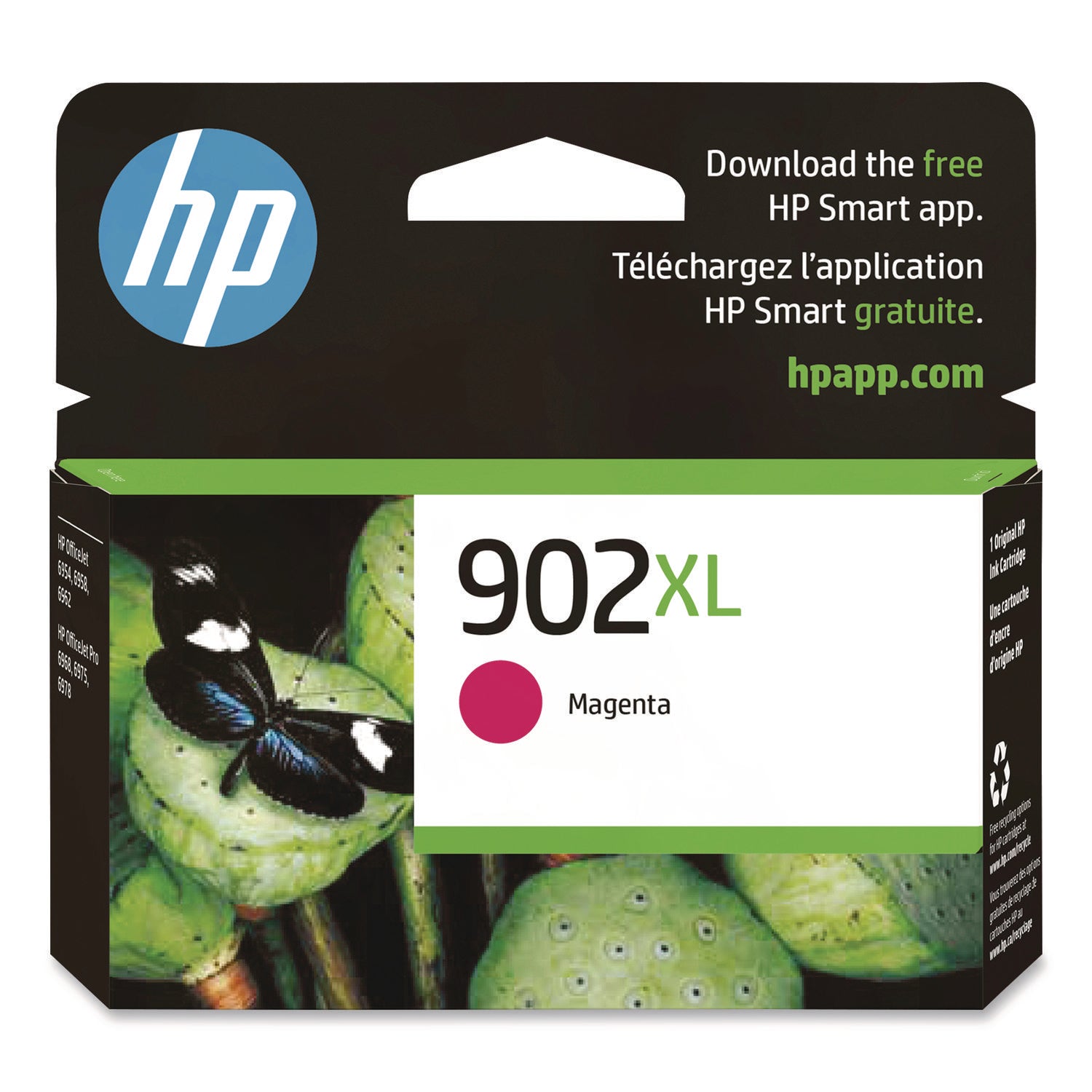HP 902XL, (T6M06AN) High-Yield Magenta Original Ink Cartridge