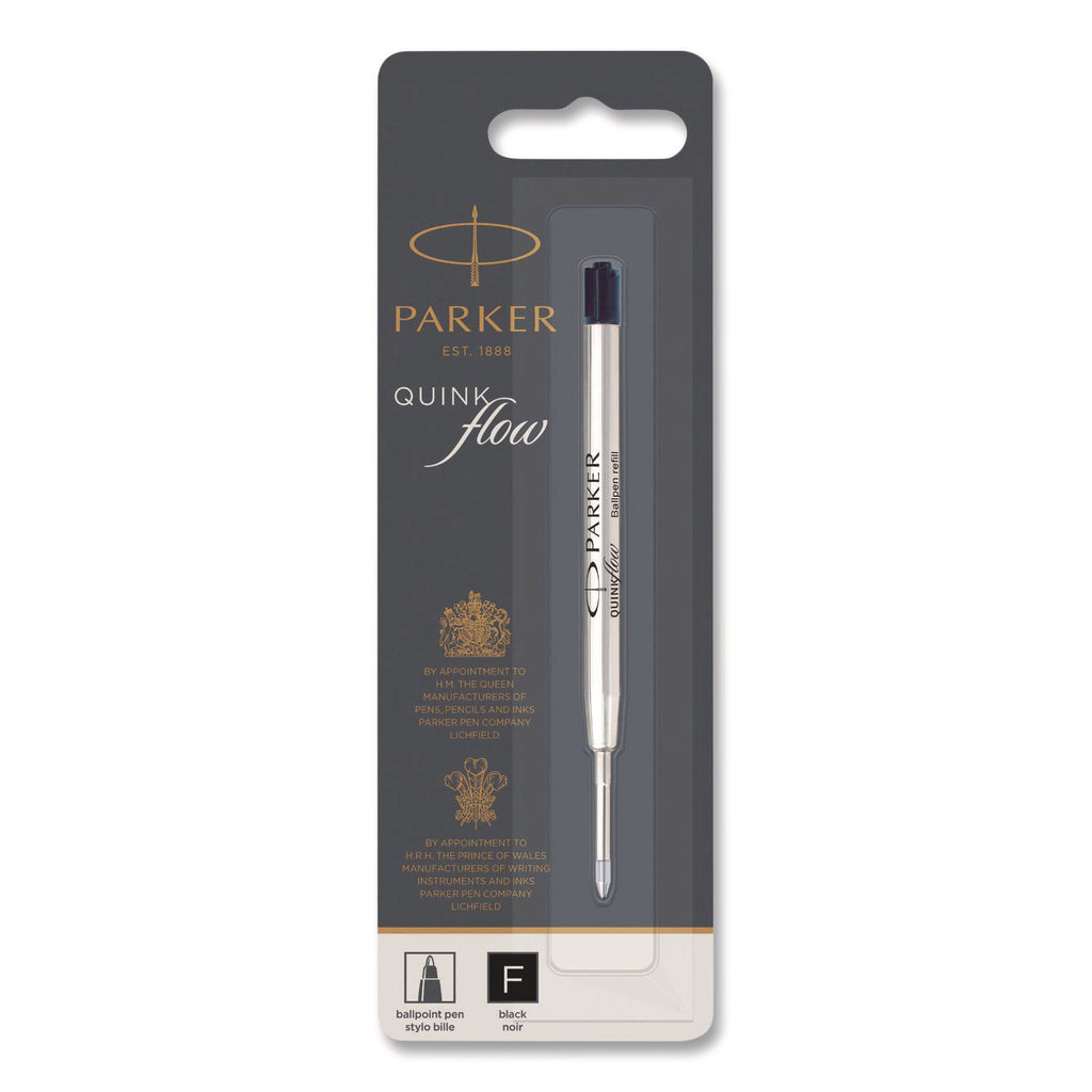 Refill for Parker Ballpoint Pens, Fine Conical Tip, Black Ink