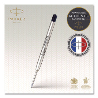 Refill for Parker Ballpoint Pens, Fine Conical Tip, Black Ink
