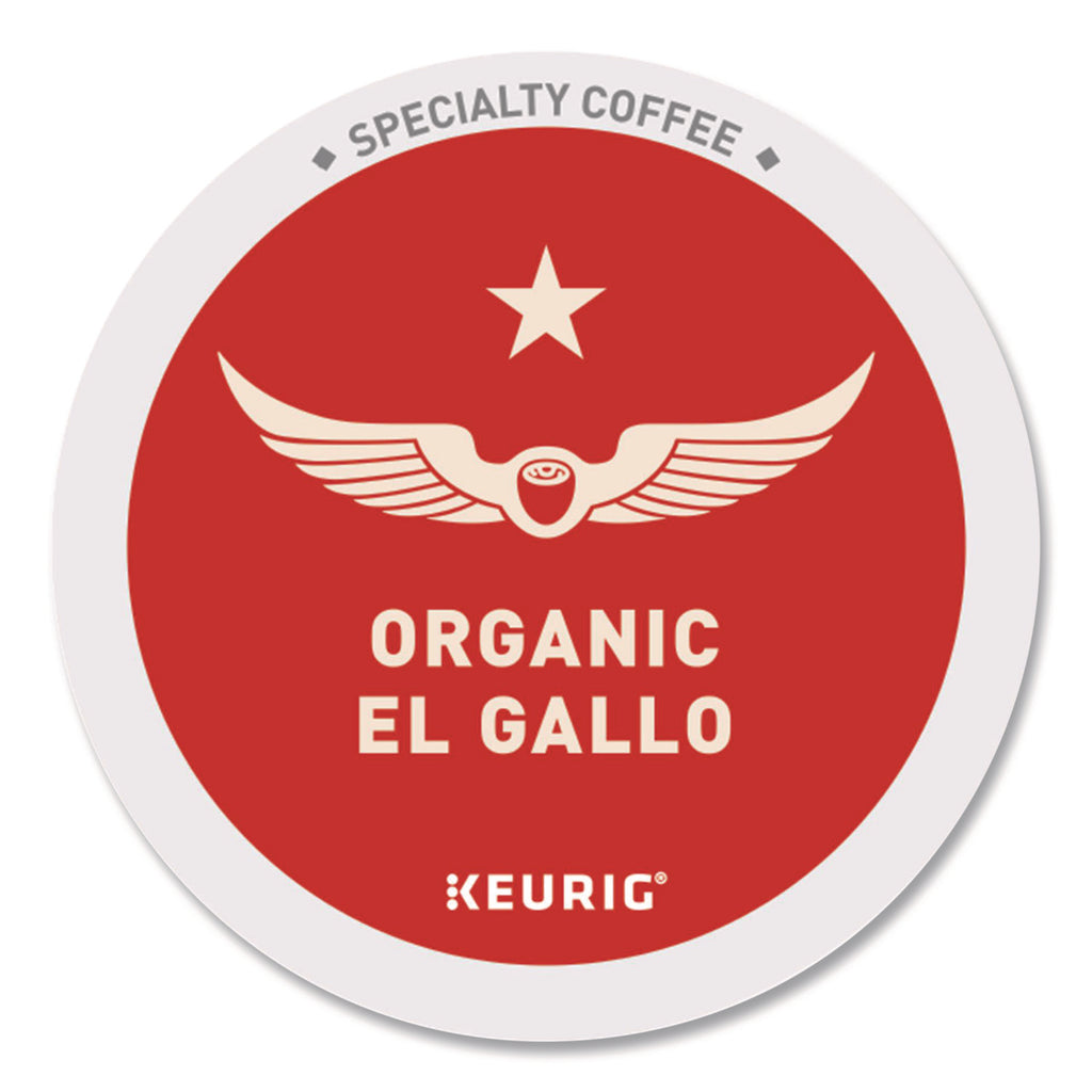 El Gallo Organic Coffee K-Cups, Light Roast, 20/Box