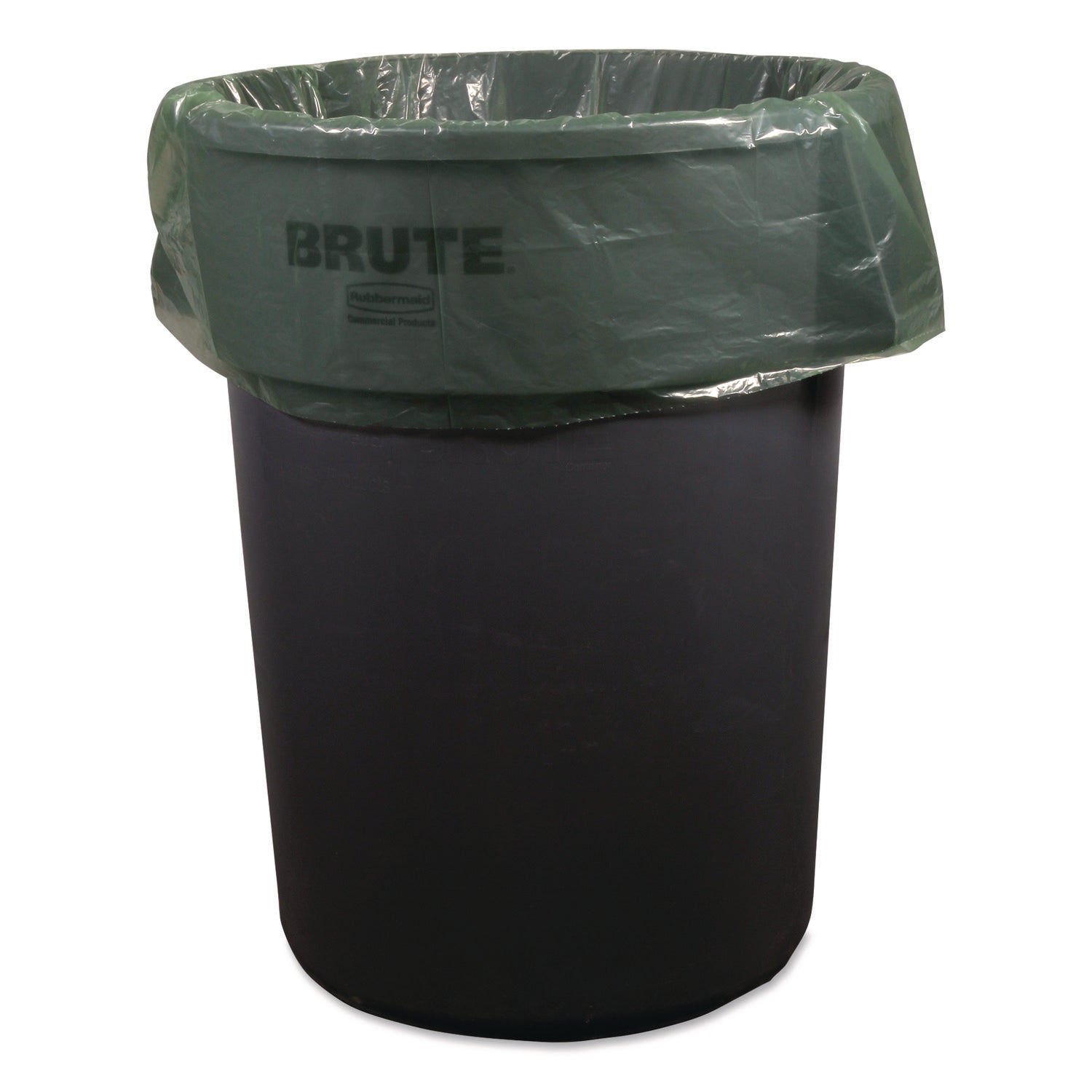 Eco Blend Max Can Liners, 40 to 45 gal, 0.8 mil, 40" x 46", Green, 25 Bags/Roll, 6 Rolls/Carton
