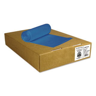 Eco Blend Max Can Liners, 60 gal, 0.8 mil, 38" x 58", Blue, 20 Bags/Roll, 5 Rolls/Carton