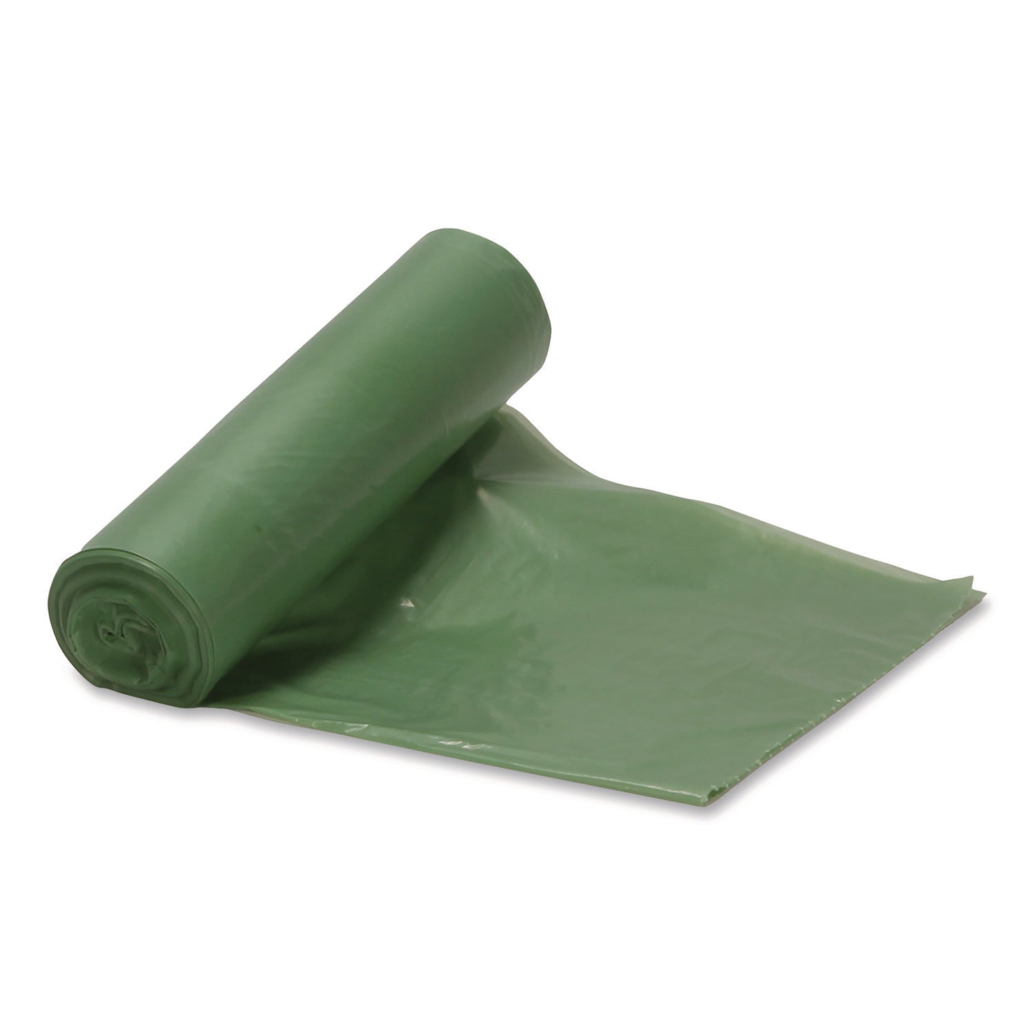Eco Blend Max Can Liners, 40 to 45 gal, 0.8 mil, 40" x 46", Green, 25 Bags/Roll, 6 Rolls/Carton