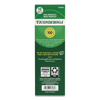 Ticonderoga Beginners Woodcase Pencil with Microban Protection, HB (#2), Black Lead, Yellow Barrel, Dozen