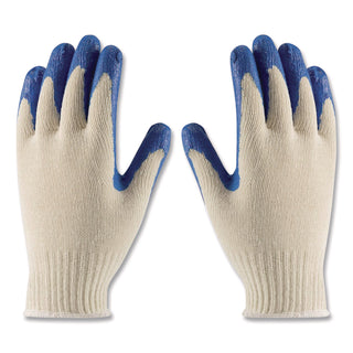 Seamless Knit Cotton/Polyester Gloves, Regular Grade, X-Large, Natural/Blue, 12 Pairs