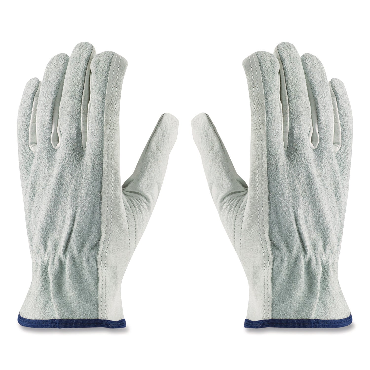 Top-Grain Leather Drivers Gloves with Shoulder-Split Cowhide Leather Back, X-Large, Gray