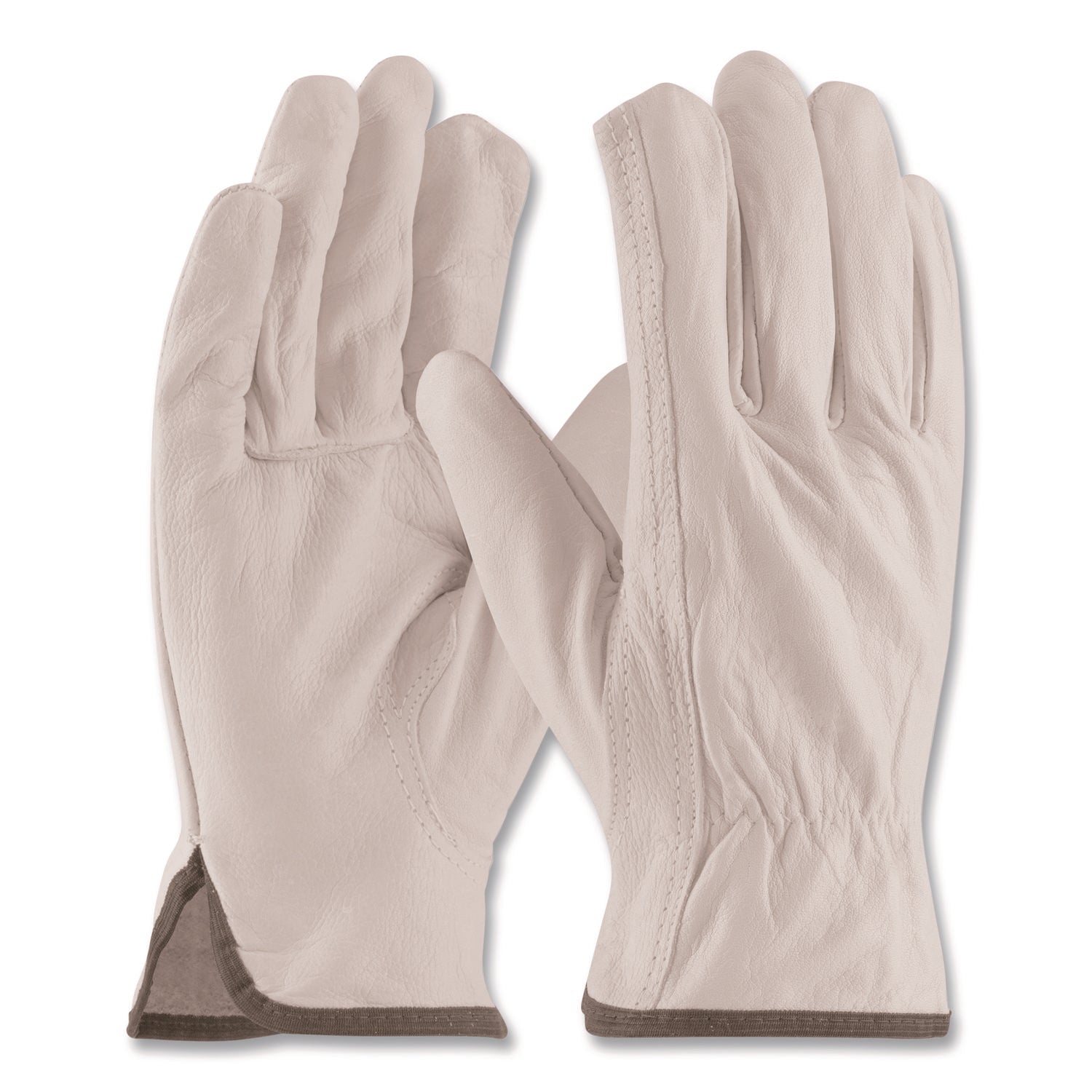 Top-Grain Pigskin Leather Drivers Gloves, Economy Grade, X-Large, Gray