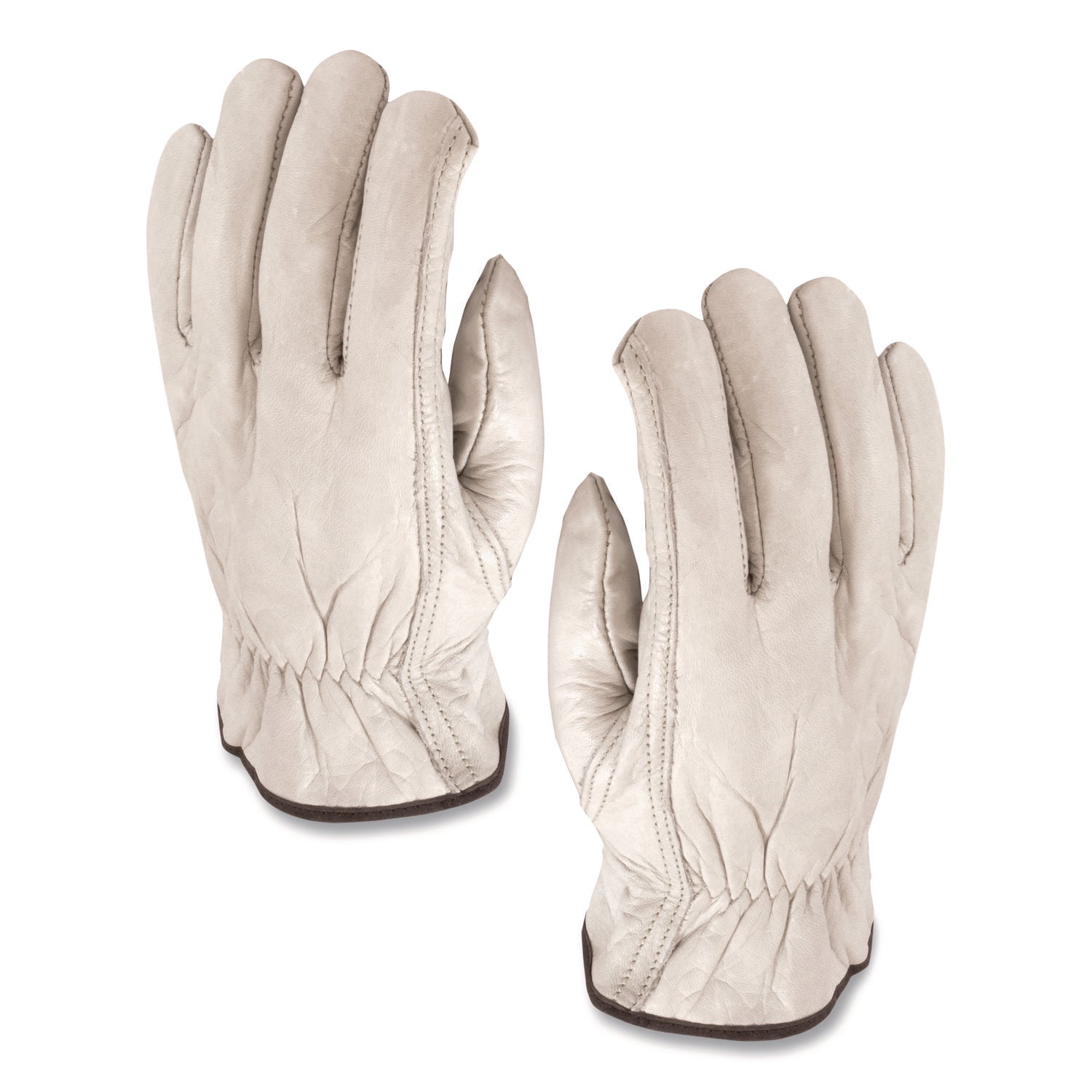 Top-Grain Pigskin Leather Drivers Gloves, Economy Grade, X-Large, Gray
