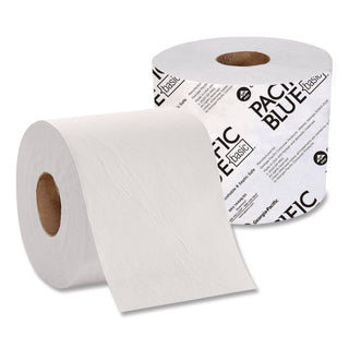 Pacific Blue Basic High-Capacity Bathroom Tissue, Septic Safe, 1-Ply, White, 1,500/Roll, 48/Carton