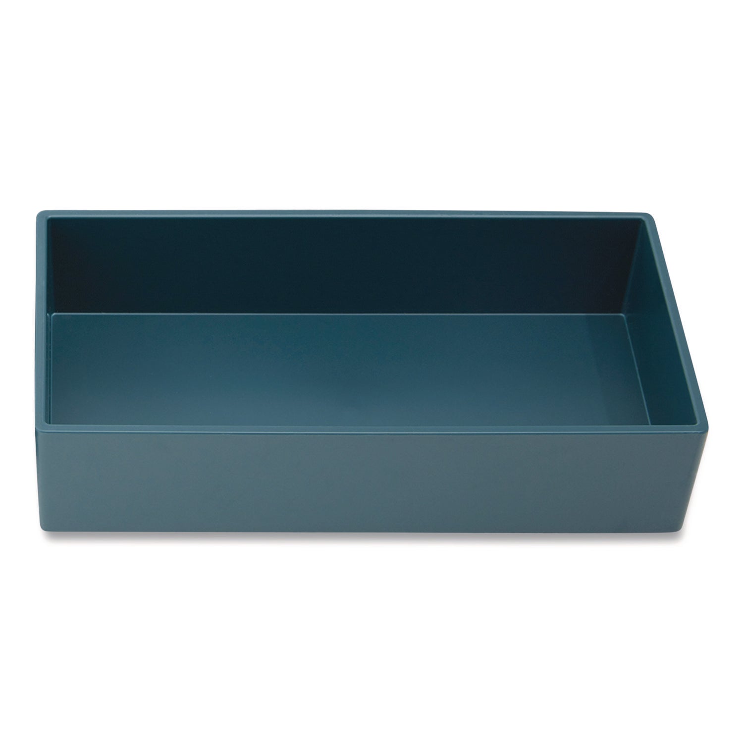 Three-Piece Plastic Drawer Organizer, 3.23 x 3.23 x 1.47, 6.26 x 3.23 x 1.47, 9.5 x 3.23 x 1.47, Teal, 3/Set