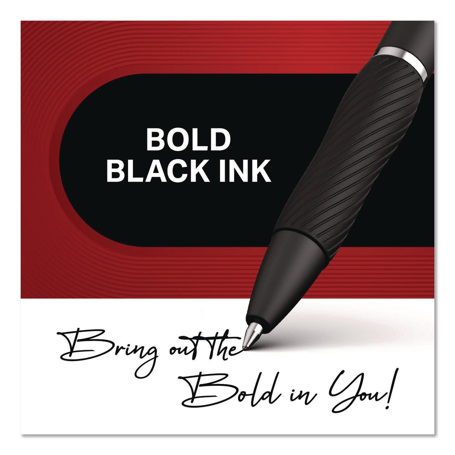 S-Gel High-Performance Gel Pen, Retractable, Medium 0.7 mm, Black Ink, Black Barrel, 8/Pack