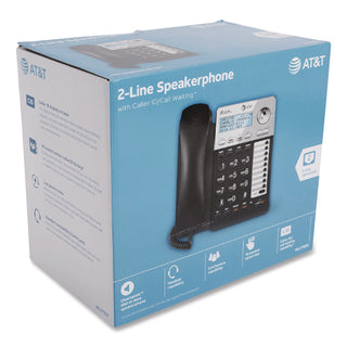 ML17928 Two-Line Corded Speakerphone, Black/Silver
