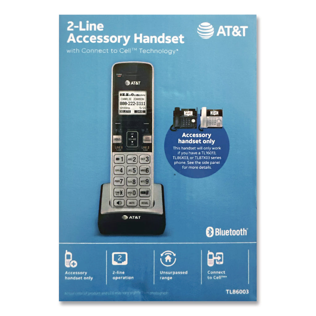 TL86003 Cordless Telephone Handset for the TL86103 System, Silver/Black