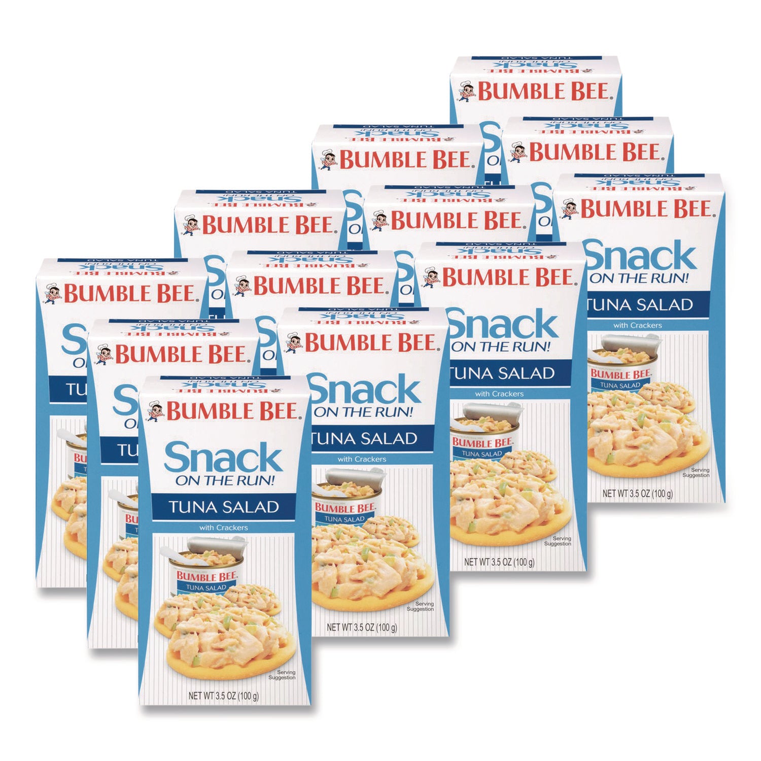 Snack on the Run Tuna Salad with Crackers, 3.5 oz Pack, 12/Carton