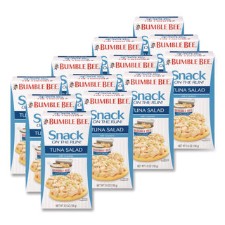 Snack on the Run Tuna Salad with Crackers, 3.5 oz Pack, 12/Carton