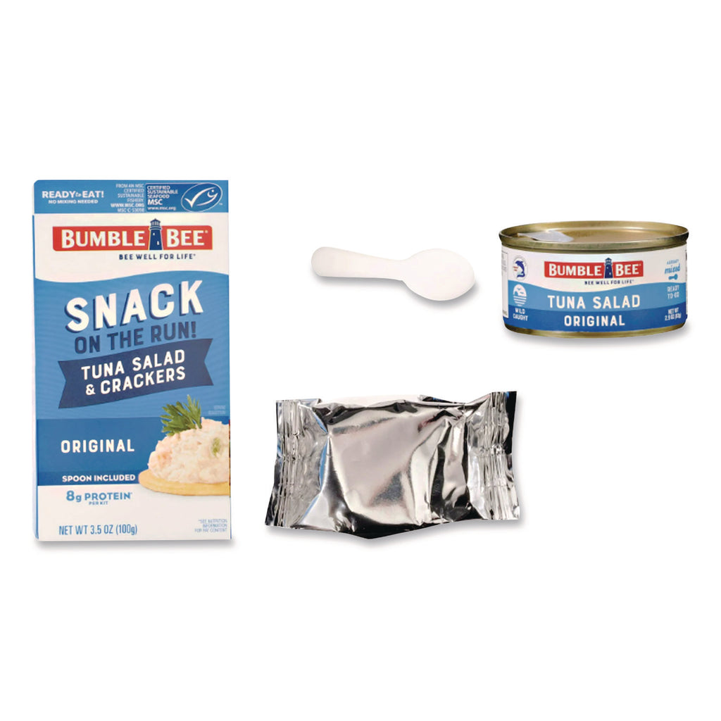 Snack on the Run Tuna Salad with Crackers, 3.5 oz Pack, 12/Carton