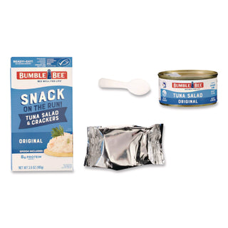 Snack on the Run Tuna Salad with Crackers, 3.5 oz Pack, 12/Carton