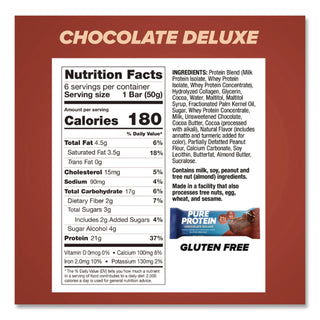 Pure Protein Bar, Chocolate Deluxe, 1.76 oz Bar, 6/Box