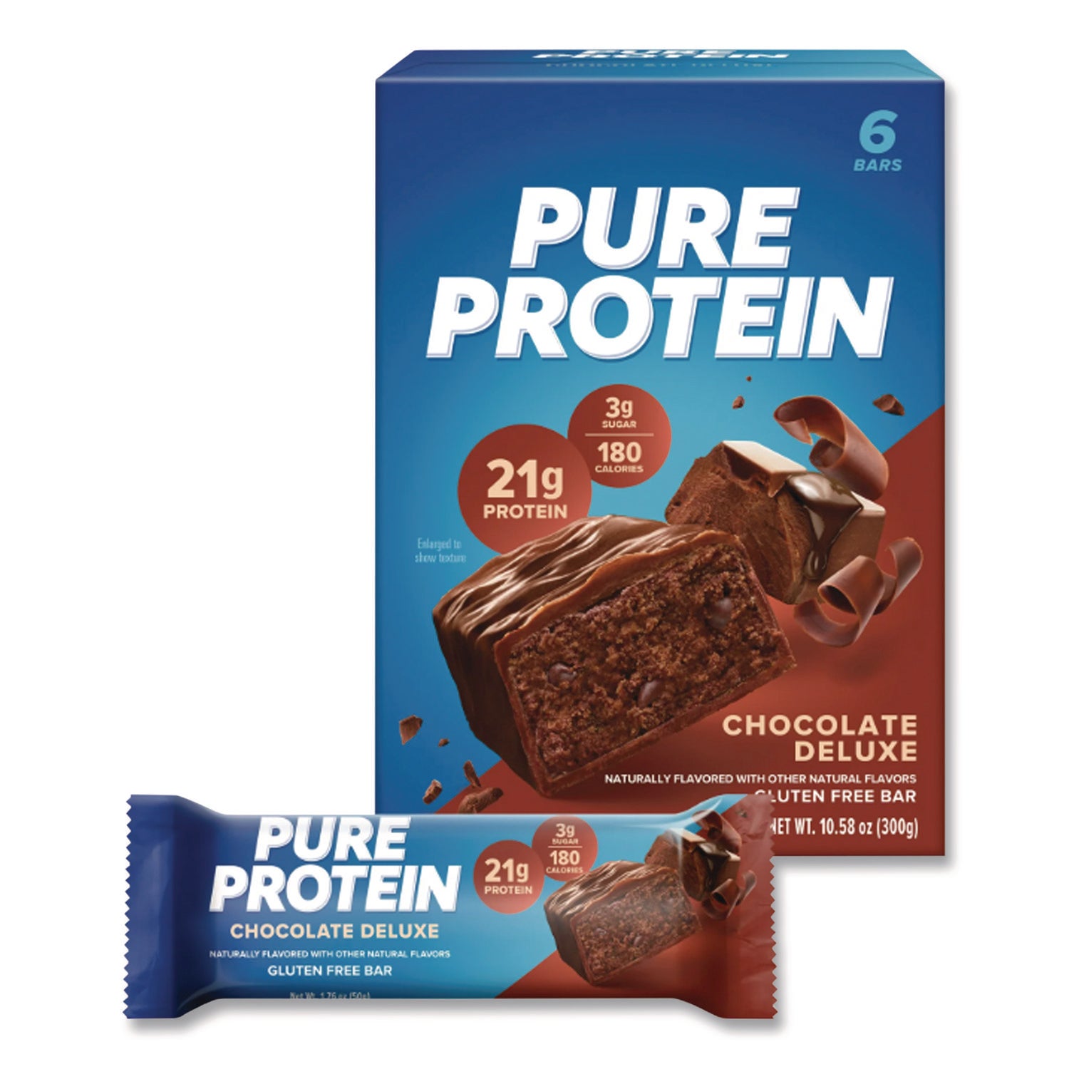 Pure Protein Bar, Chocolate Deluxe, 1.76 oz Bar, 6/Box