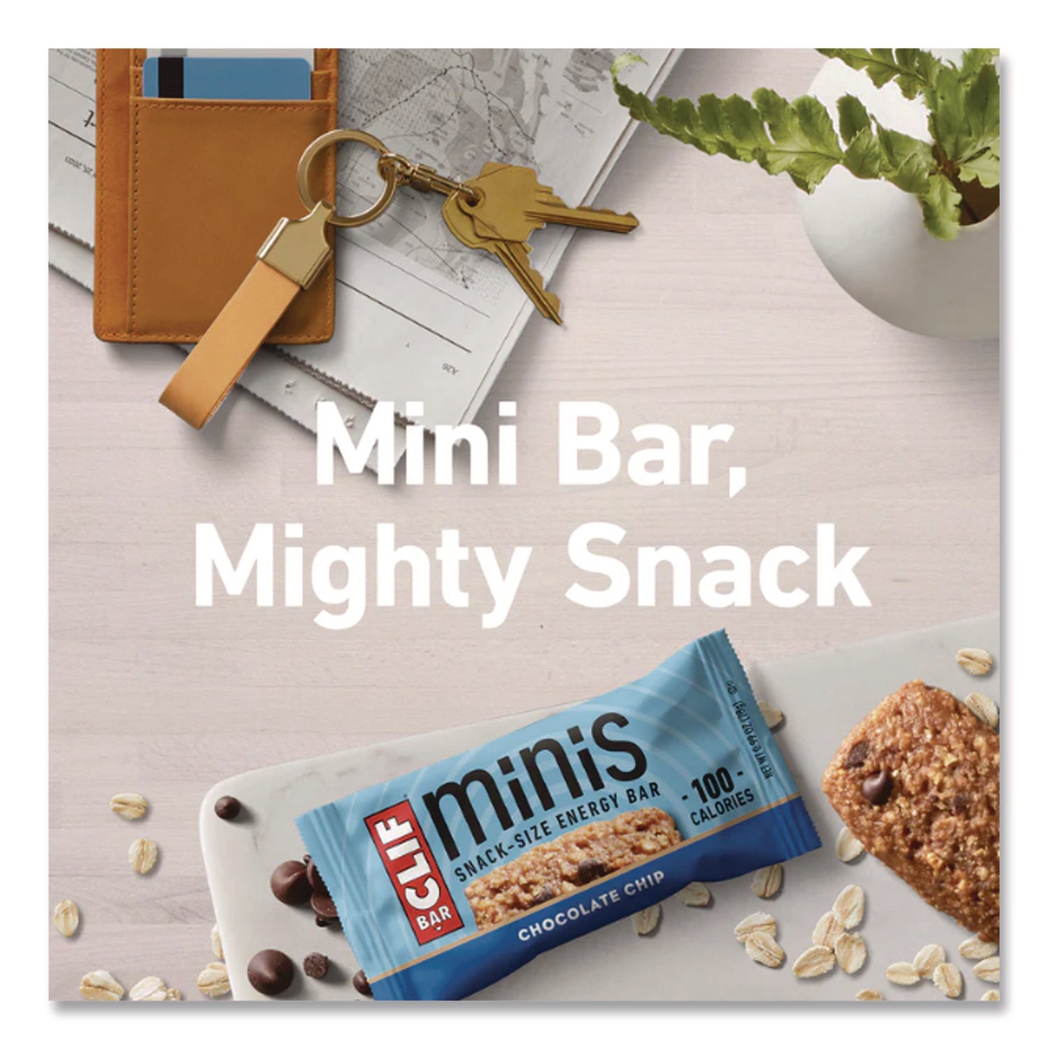Energy Bar, Mini Chocolate Chip, 0.99 oz Bar, 20/Box