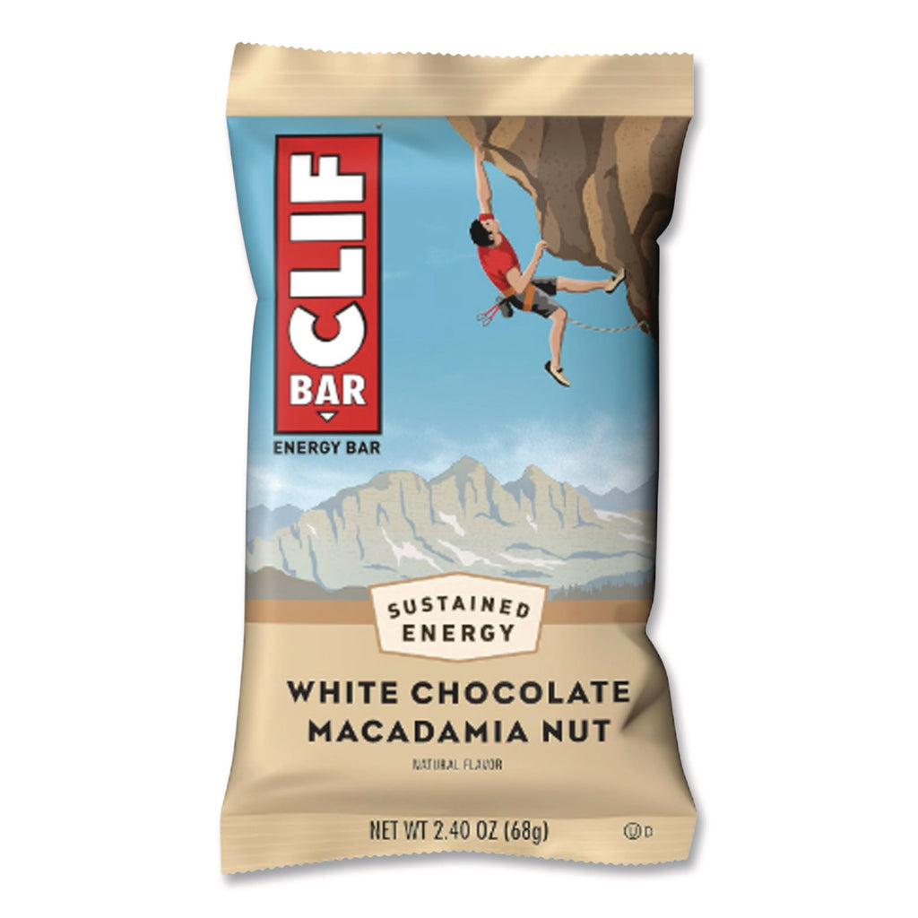 Energy Bar, White Chocolate Macadamia Nut, 2.4 oz Bar, 12 Bars/Box