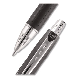 Jetstream Retractable Hybrid Gel Pen, Bold 1 mm, Black Ink, Black/Silver Barrel