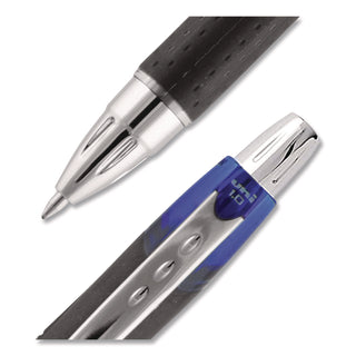 Jetstream Retractable Hybrid Gel Pen, Bold 1 mm, Blue Ink, Black/Silver/Blue Barrel