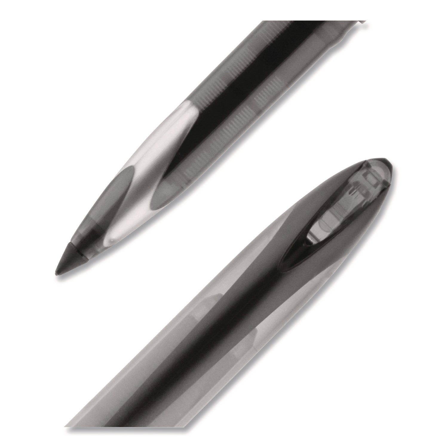 AIR Porous Gel Pen, Stick, Medium 0.7 mm, Black Ink, Black Barrel, 3/Pack