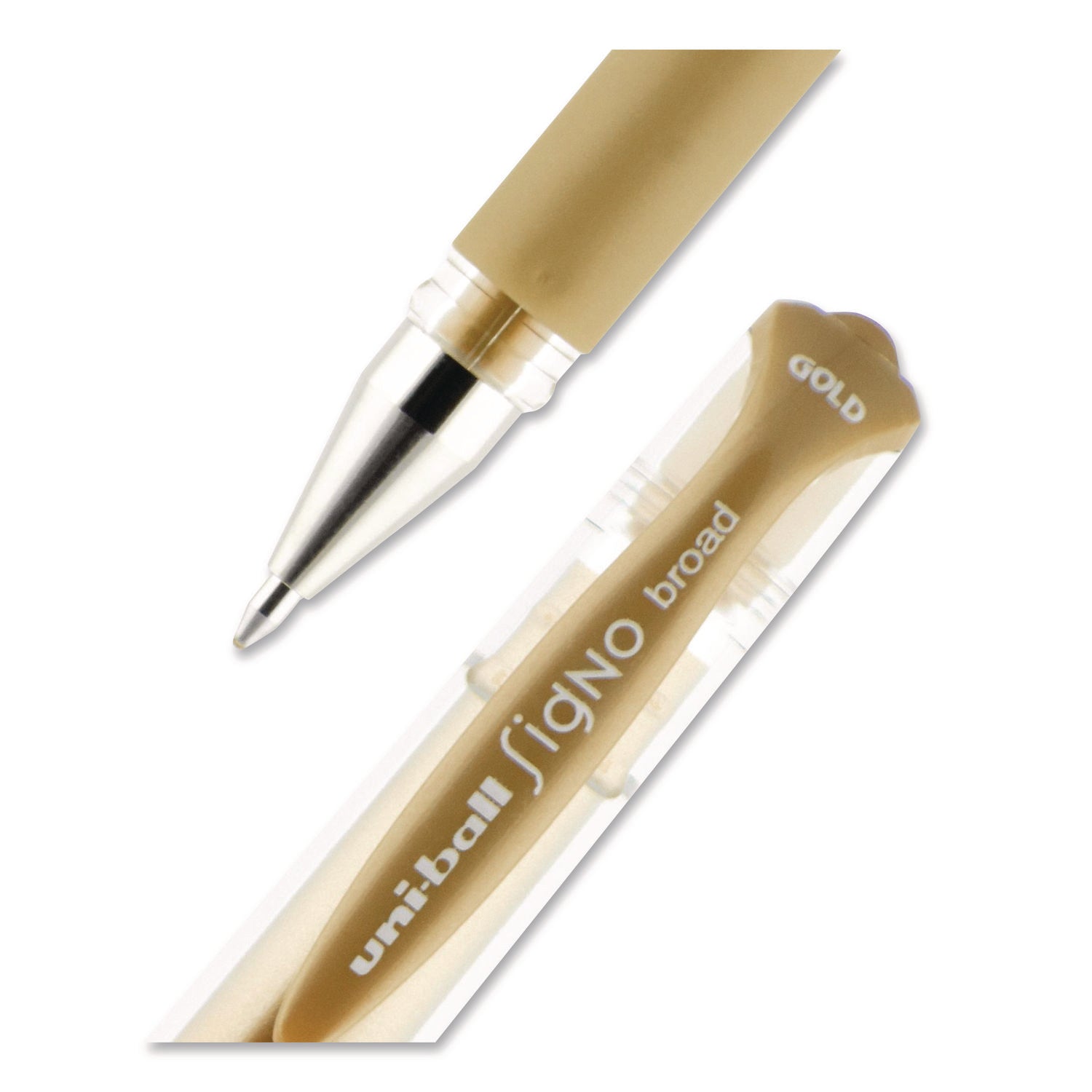 Signo Gel Impact Gel Pen, Stick, Bold 1 mm, Assorted Metallic Ink and Barrel Colors, 3/Pack