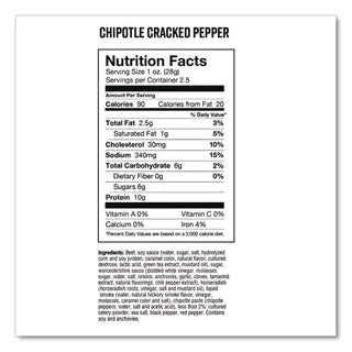 Real Steak Jerky, Chipolte Cracked Pepper, 2.5 oz Bag
