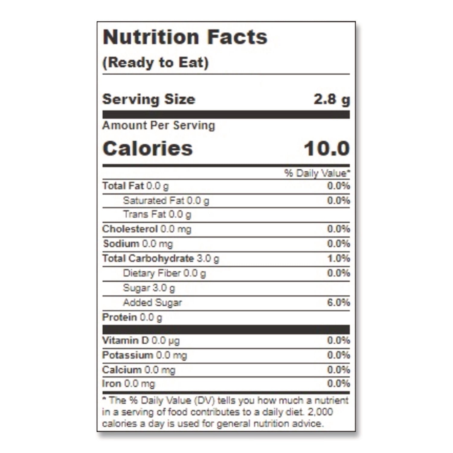 Pure Sugar Packets, 0.10 oz Packet, 100 Packets/Box