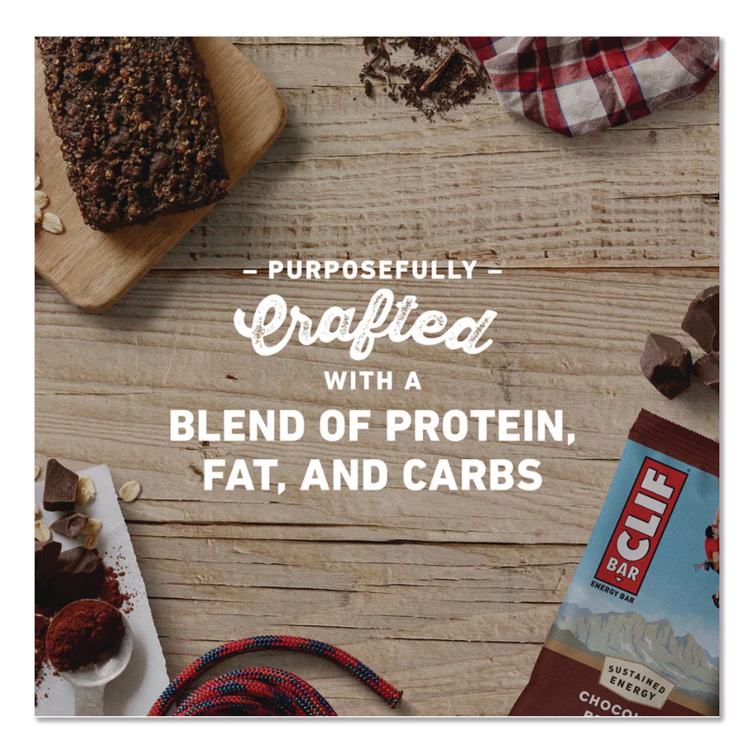 Energy Bar, Chocolate Brownie, 2.4 oz Bar, 12 Bars/Box