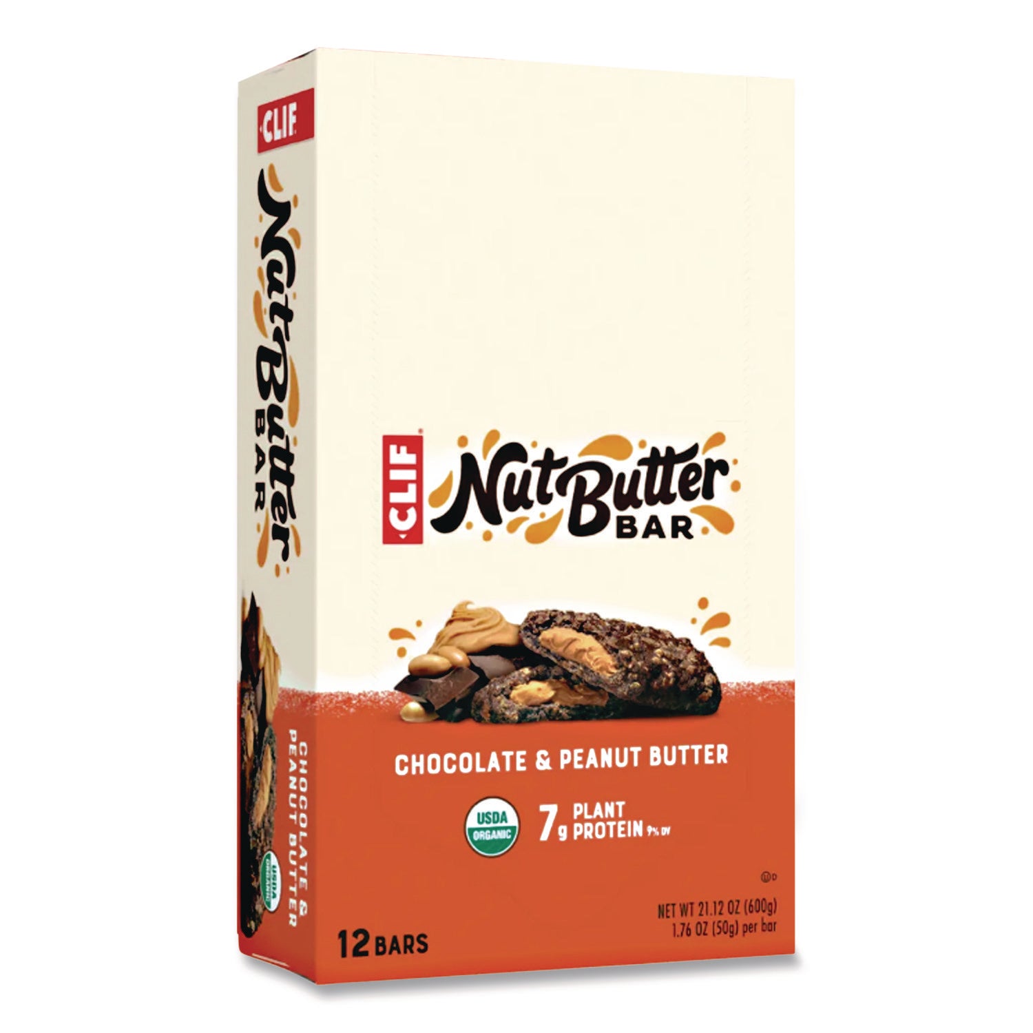 Nut Butter Filled Energy Bar, Chocolate Peanut Butter, 1.76 oz Bar, 12 Bars/Box