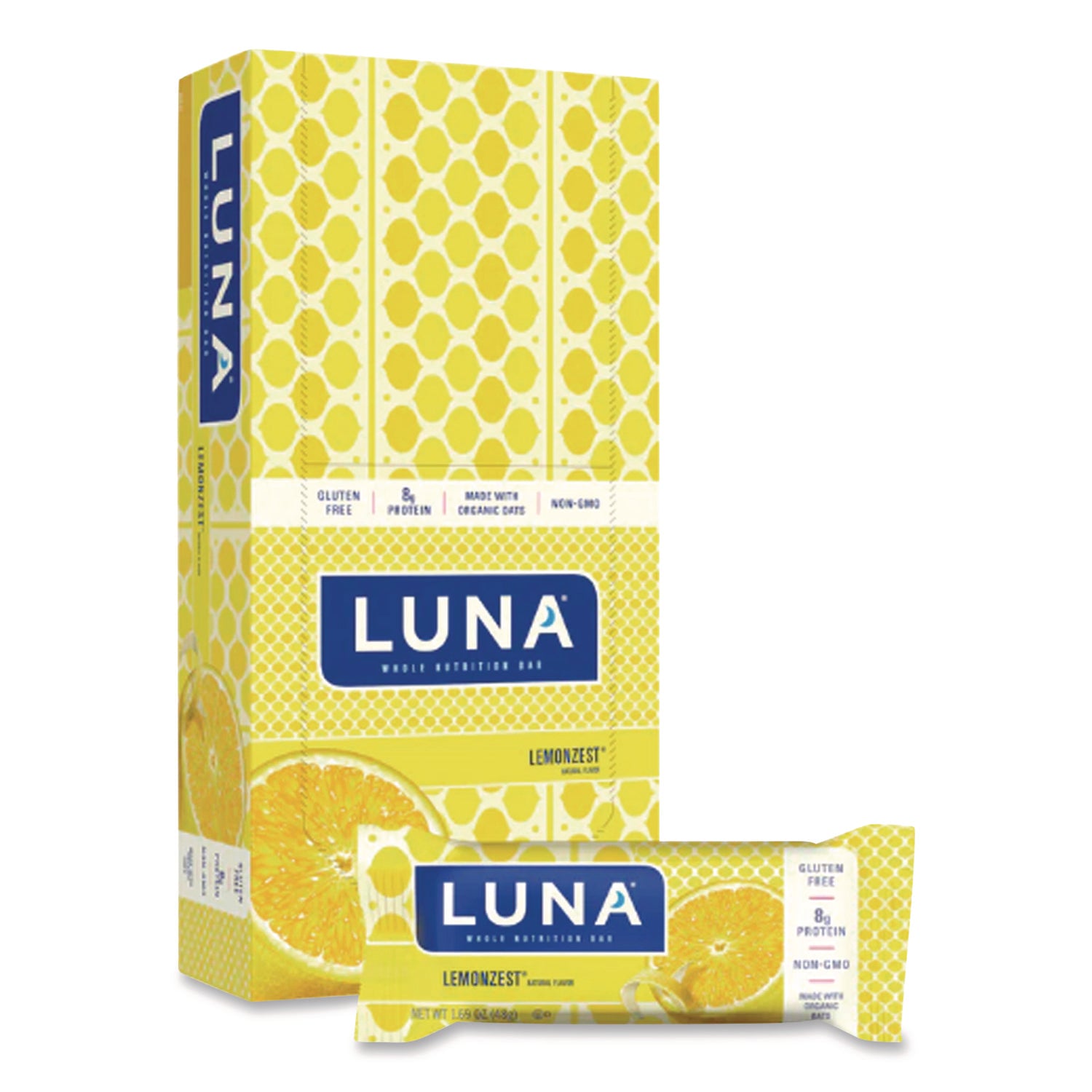 Whole Nutrition Bar, Lemon Zest, 1.69 oz Bar, 15 Bars/Box