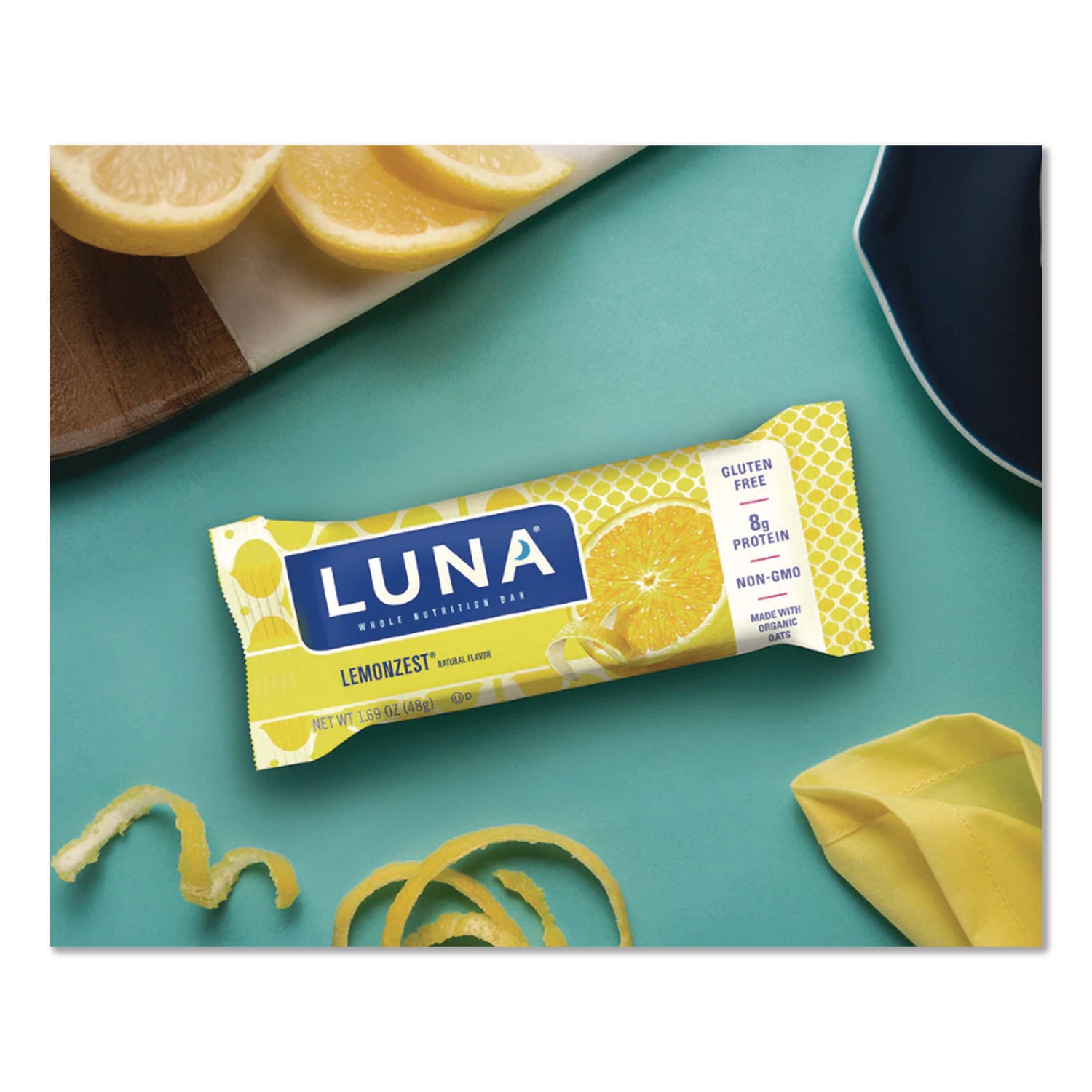 Whole Nutrition Bar, Lemon Zest, 1.69 oz Bar, 15 Bars/Box