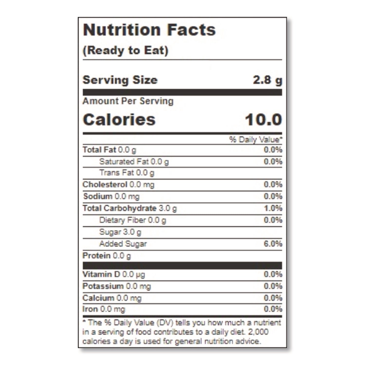 All Natural Cane Sugar. 20 oz Canister