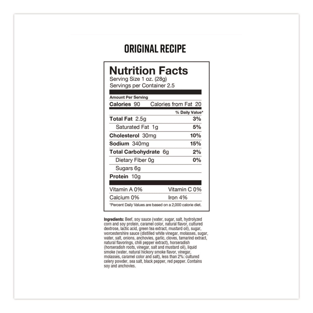 Real Steak Jerky, Original Recipe, 2.5 oz Bag