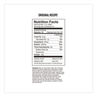 Real Steak Jerky, Original Recipe, 2.5 oz Bag