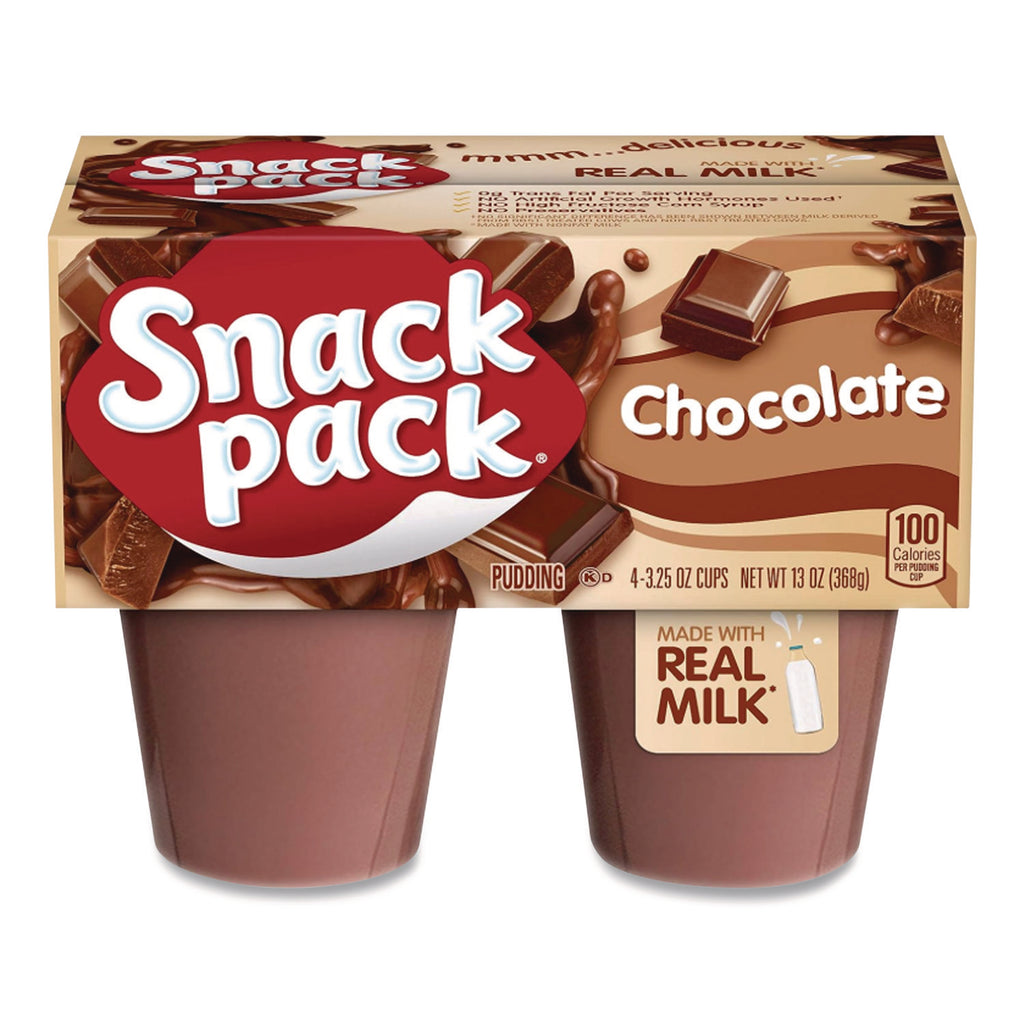 Pudding Cups, Chocolate, 3.5 oz Cup, 48/Carton