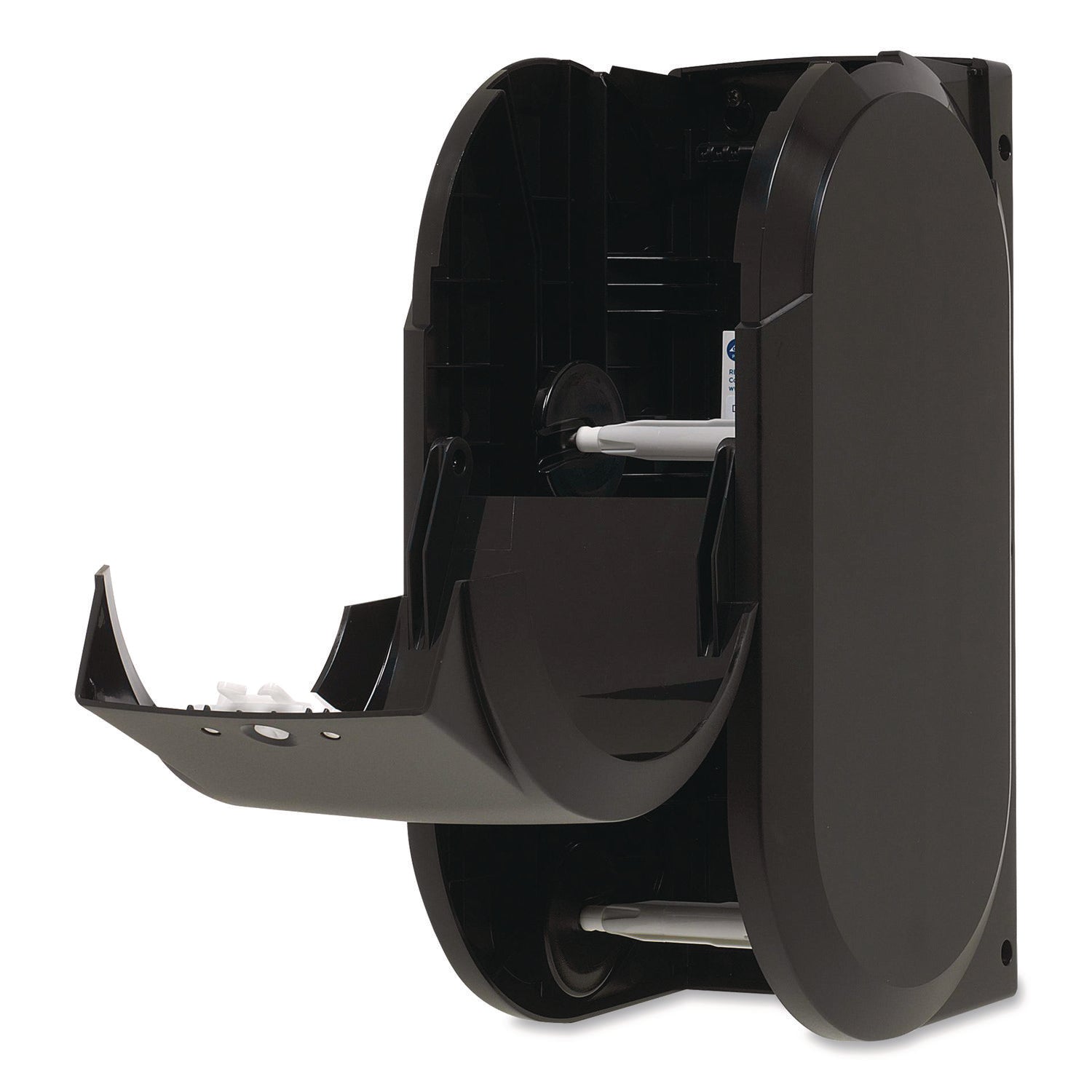 Compact Vertical 2-Roll Coreless Tissue Dispenser, 14.06 x 6.69 x 8.19, Black