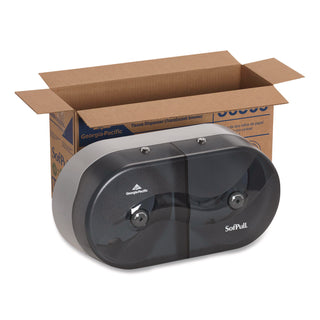 SofPull Twin High-Capacity Center-Pull Dispenser, 20.13 x 7 x 10.75, Smoke