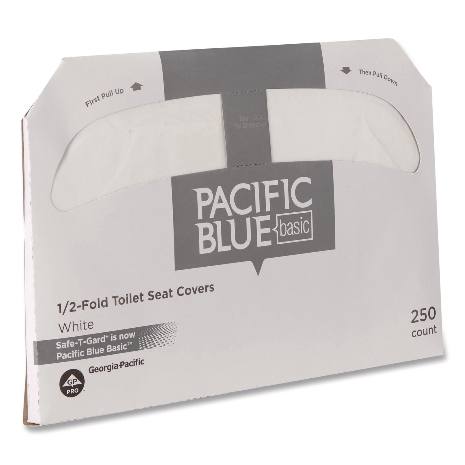Safe-T-Gard Half-Fold Toilet Seat Covers, 14.5 x 17, White, 250/Pack, 20 Packs/Carton