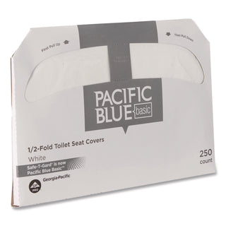 Safe-T-Gard Half-Fold Toilet Seat Covers, 14.5 x 17, White, 250/Pack, 20 Packs/Carton